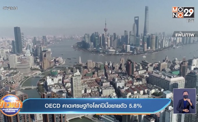 OECD คาดเศรษฐกิจโลกปีนี้ขยายตัว 5.8%