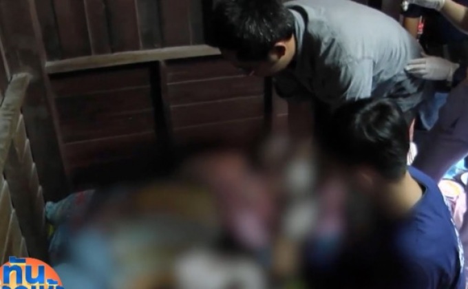 ผัวโหดบีบคอฆ่าเมีย ทิ้งลูกวัยขวบเศษนอนเฝ้าศพแม่ทั้งคืน