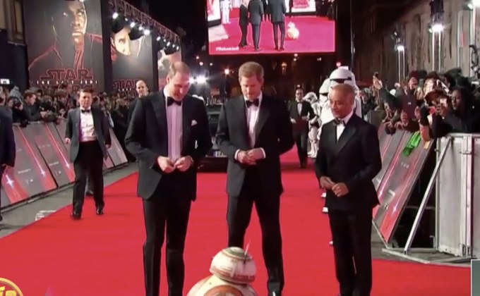 เจ้าชายวิลเลียม-แฮร์รี เสด็จรอบปฐมทัศน์ “The Last Jedi”