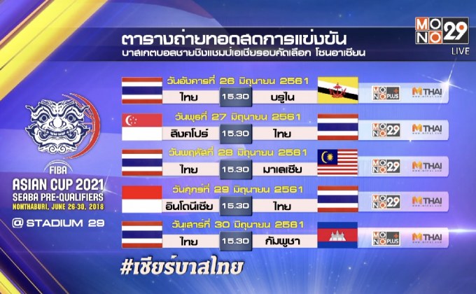 รวมพลังเชียร์ยัดห่วงไทยลุยคัดเลือกฟีบ้าเอเชียคัพ