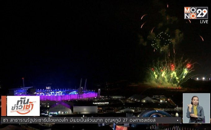 ดอกไม้ไฟพิธีปิด “พาราลิมปิก 2018”