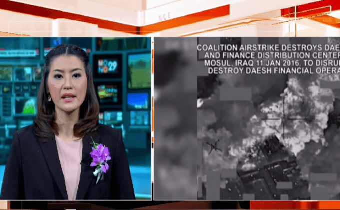 สหรัฐฯเผยภาพทิ้งระเบิดถล่มคลังกลุ่ม IS