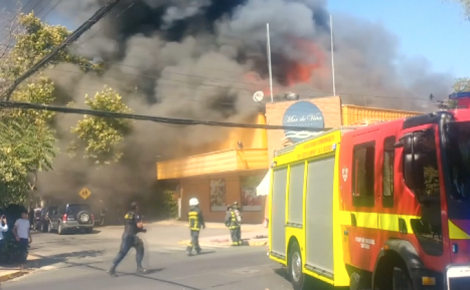 ไฟไหม้ร้านอาหารในชิลี