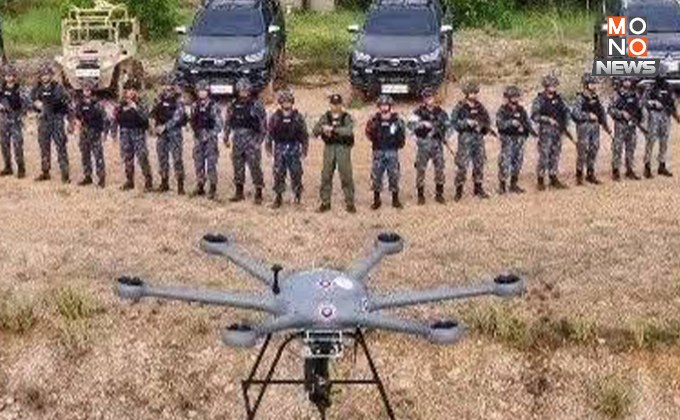 พร้อมสนับสนุน! ทอ.โชว์ “โดรนติดอาวุธ” ร่วมภารกิจการลาดตระเวนป้องกันฐานบิน กองบิน 3 วัฒนานคร เสริมเขี้ยวเล็บทัพฟ้าไทย