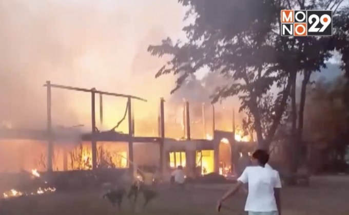 ไฟไหม้กุฎิวัด จ.สระบุรี เสียหาย 12 หลัง