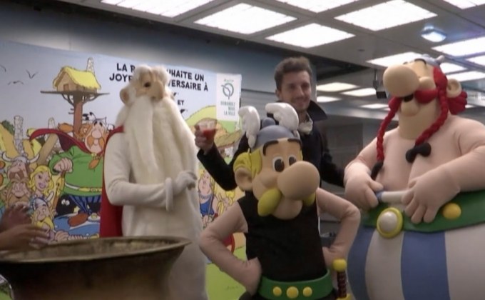 รถไฟใต้ดินปารีสฉลอง 60 ปี ตกแต่งธีมการ์ตูนดัง