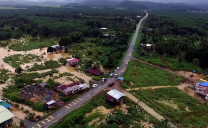 อพยพหนีน้ำท่วมในรัฐยะโฮร์ มาเลเซีย