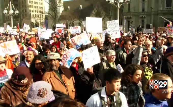 ประท้วงต้าน “ทรัมป์” ในฟิลาเดลเฟีย สหรัฐฯ