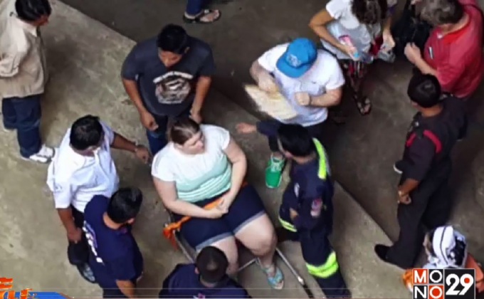 นักท่องเที่ยวตกบันไดถ้ำเขาหลวงบาดเจ็บ