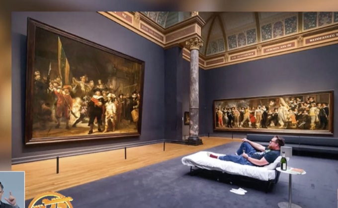 ค้างคืนที่พิพิธภัณฑ์ศิลปะในเนเธอร์แลนด์