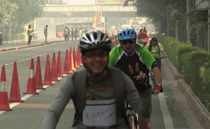 อินเดียจัดกิจกรรมชั่วโมงปลอดรถ