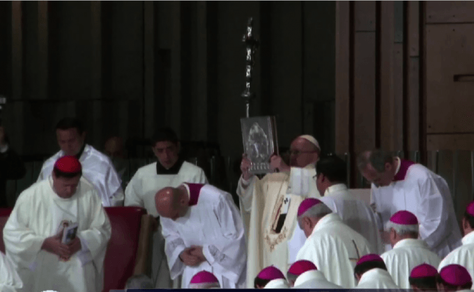 โป๊บประกอบพิธีมิสซาในเม็กซิโก