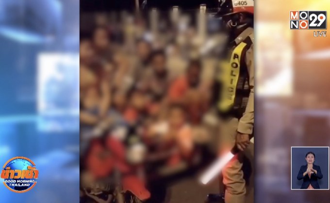 ตร.จราจรผงะ ! เด็กประถมขับจยย.ซ้อน 7  ออกมาหากบ