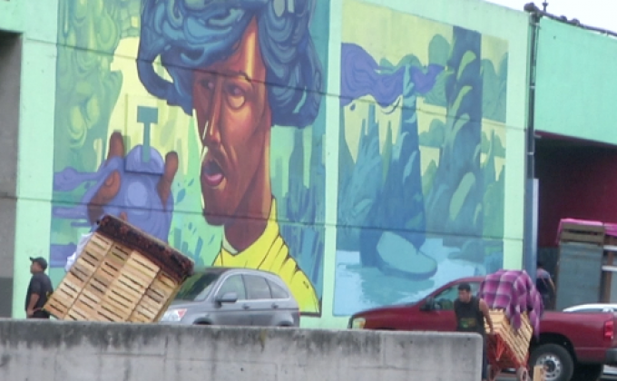 กราฟฟิตี้ในตลาดเก่าแก่เม็กซิโก