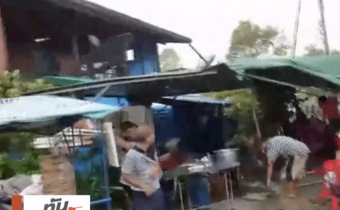 ชาวบ้านหนีตาย พายุหมุนพัดถล่ม จ.ชลบุรี