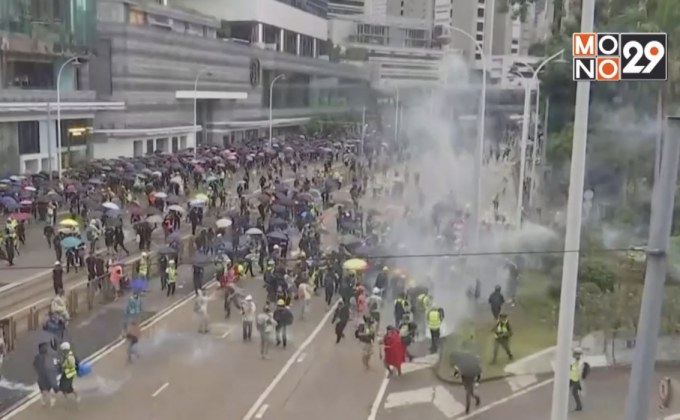 ฮ่องกงประท้วงต้านกฎหมายห้ามสวมหน้ากาก