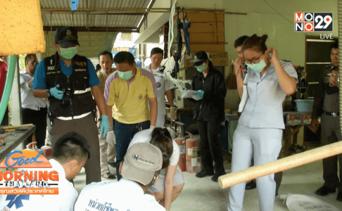 นำถังดับเพลิงมาบรรจุสารเคมี เกิดระเบิดดับคาที่