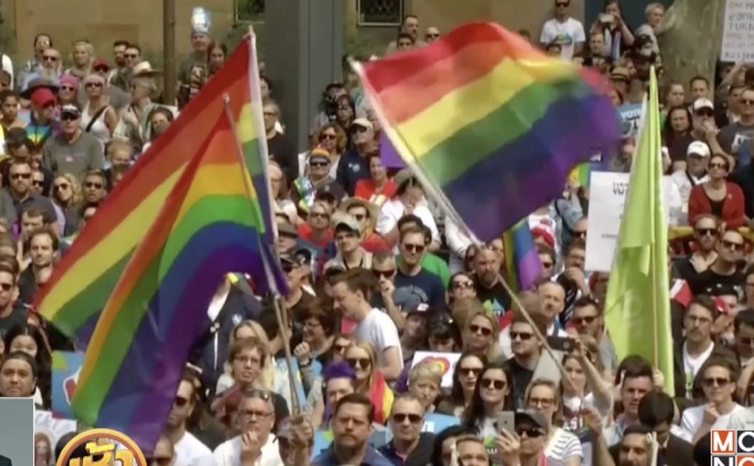 ชุมนุมหนุนการสมรสคนเพศเดียวกันในออสเตรเลีย