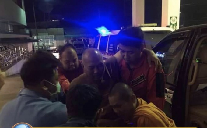 หลวงพ่ออลงกต วัดพระบาทน้ำพุ ประสบอุบัติเหตุ