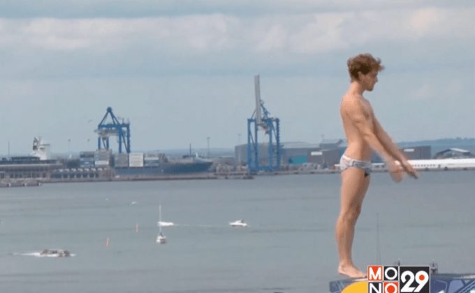 กระโดดน้ำความสูงระดับหน้าผาที่เดนมาร์ก