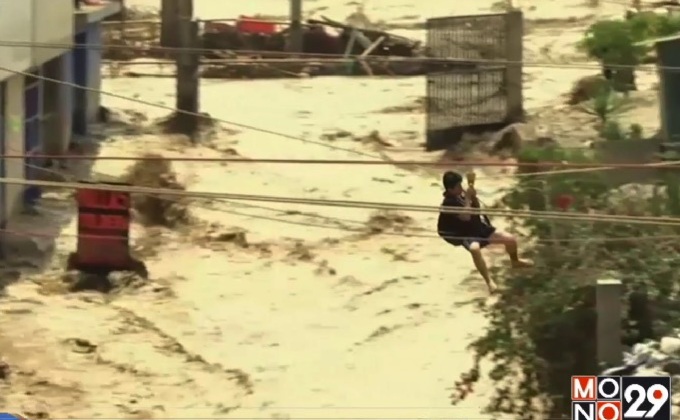 น้ำท่วมในเปรู ยอดตายพุ่ง 67 ราย