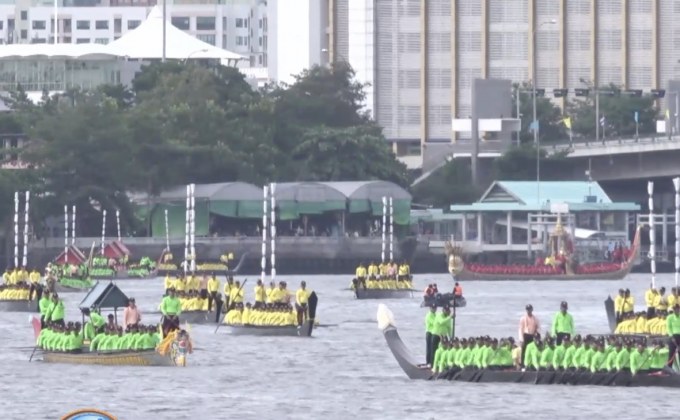 สวยงาม ฝึกซ้อมขบวนพยุหยาตราทางชลมารค