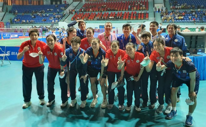 ทีมขนไก่สาวไทย พิชิต อินโดนีเซีย 3-0 คู่ คว้าแชมป์แบดมินตันทีมหญิง ซีเกมส์ สมัย 8