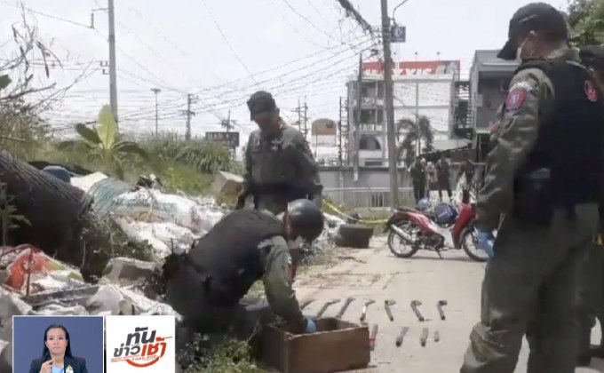 นร.ช่างกลซุกระเบิด-มีดดาบ กลางชุมชน