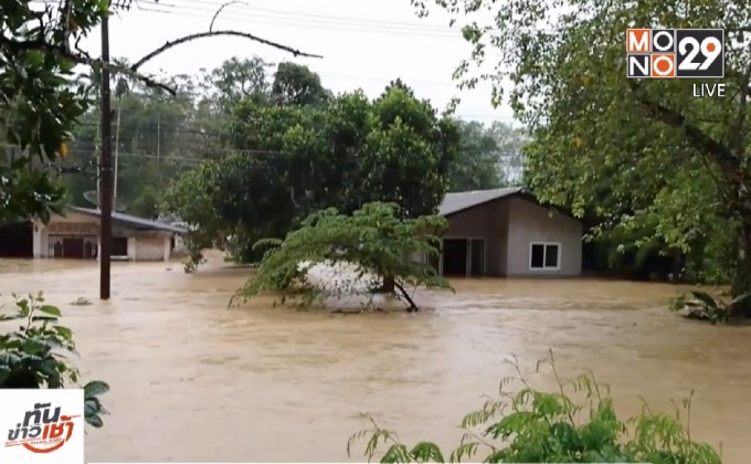 น้ำป่าเข้าท่วม อ.กะเปอร์ จ.ระนอง