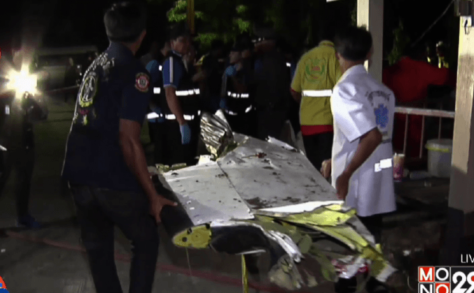 ระทึก! เครื่องบินเล็กตกย่านหนองจอก ดับ 1 เจ็บ 5
