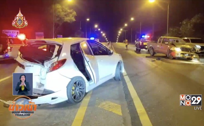 ปิกอัพชนท้ายกลัวผิดจ้าง จยย. 1 หมื่นซิ่งหนี