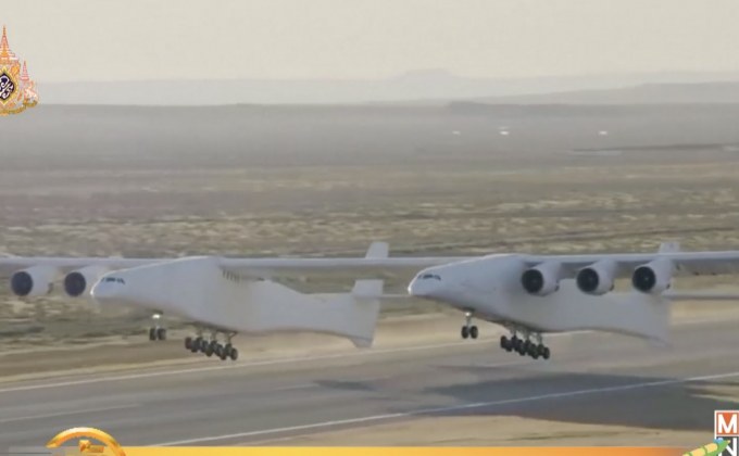 เครื่องบินใหญ่สุดในโลกทะยานขึ้นฟ้าครั้งแรก