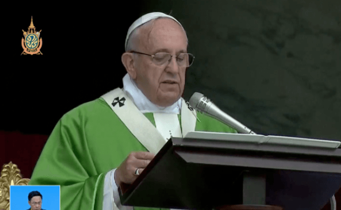 โป๊ปทำพิธีมิสซาให้ผู้พิการและคนป่วยในอิตาลี