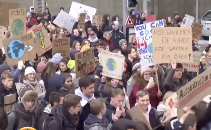 เบลเยียมประท้วงภาวะโลกร้อน