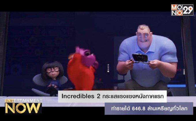 Incredibles 2 กระแสแรงแซงหนังภาคแรก ทำรายได้ 646.8 ล้านเหรียญทั่วโลก