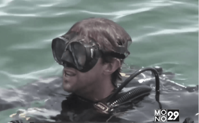 ภารกิจกู้ทุ่นระเบิดใต้น้ำในกัมพูชา