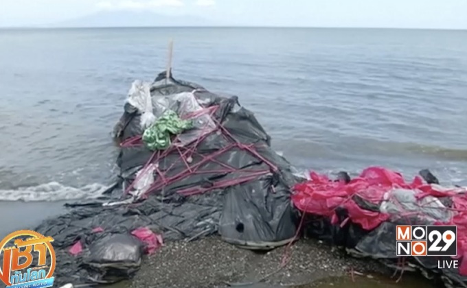 รูปปั้นวาฬจากขยะในฟิลิปปินส์