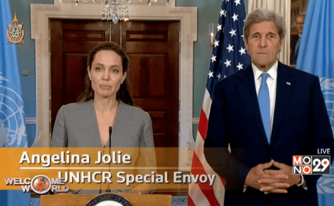 โจลีเรียกร้องเพื่อผู้ลี้ภัย