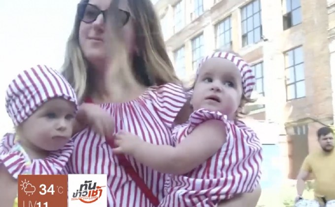 ยูเครนจัดงานรวมแฝด ทำลายสถิติ