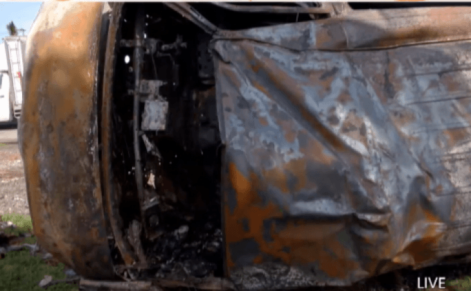 ยังไม่ตั้งข้อหาคนขับรถตู้ไฟไหม้