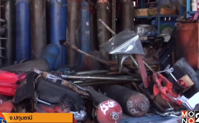 ระทึก! ถังออกซิเจนระเบิดย่านลำลูกกา เจ็บ 6 ราย