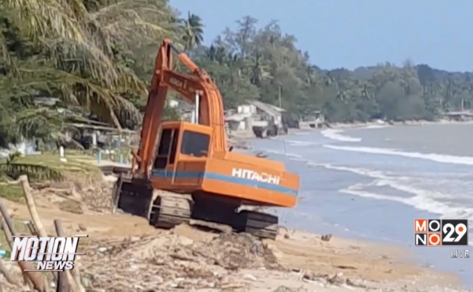 เร่งเก็บขยะหลังอุทกภัย อ.บางสะพาน จ.ประจวบคีรีขันธ์