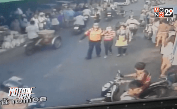 กระสุนปริศนาตกใส่แม่ค้าในตลาด จ.ชลบุรี