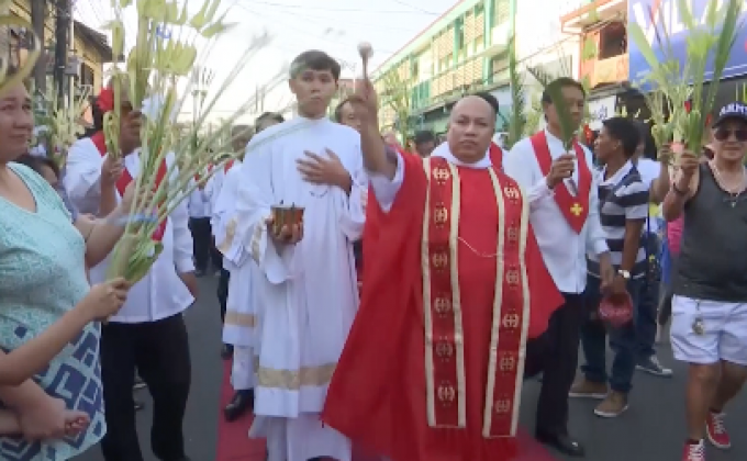 คริสต์ศาสนิกชนในฟิลิปปินส์ฉลองเทศกาลปาล์ม ซันเดย์