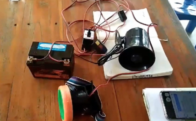 ติดตั้งไซเรนและแตรรถไล่ช้างป่า จ.อุทัยธานี