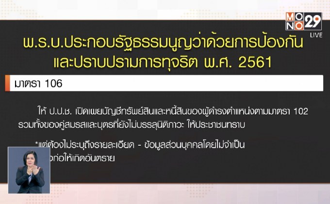 เปิดกฎหมาย ปปช.ยื่นทรัพย์สิน-หนี้สิน ข้าราชการ