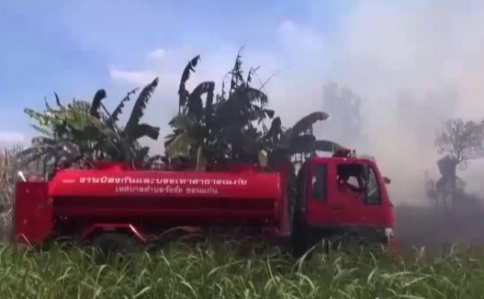 เผาอ้อยลุกลามไฟบ้านทั้งหลัง  จ.ขอนแก่น