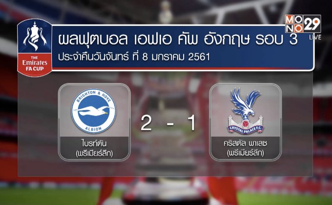 ผลฟุตบอลเอฟเอ คัพ อังกฤษ รอบ 3