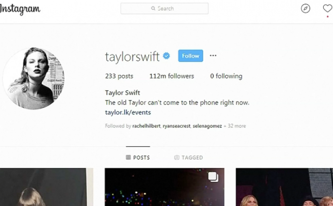 “เทเลอร์ สวิฟต์” โพสต์เรื่องการเมืองครั้งแรก