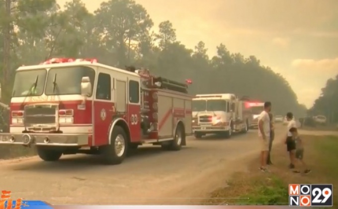 ไฟไหม้ป่าในรัฐฟลอริดาของสหรัฐฯ